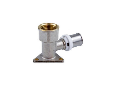 МП Угольник 16х½" ВР пресс с креплением (водорозетка) (10шт/уп.) STI