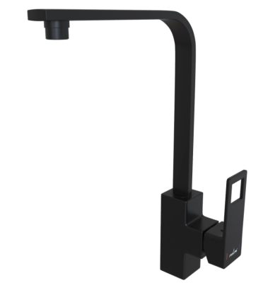 Смеситель для кухни 35k MIXLINE ML34-032 "Solo Black" высокий излив, боковая ручка ЧЕРНЫЙ