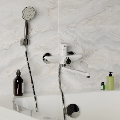 Смеситель для ванны и раковины 35k MIXLINE ML33-02 "City White"