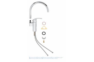 Смеситель для кухни GROHE Eurosmart New с высоким изливом, хром 33202002