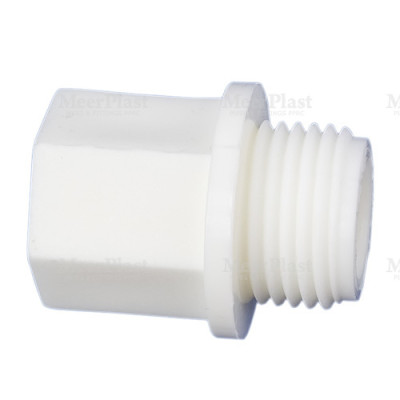 ПП Заглушка 25х3/4" НР резьбовая (100/1) (MeerPlast) 