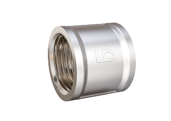 Муфта 15 (1/2") ВР латунь никель, LD Pride (75шт/уп)