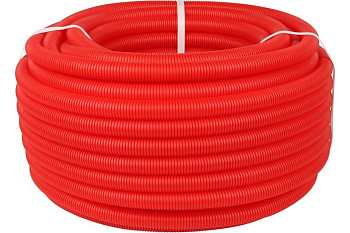 ПНД Труба 40 , д. 32 мм гофрированная , красная Stout (30м) SPG-0002-504032