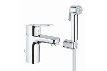 Смеситель для раковины GROHE BauEdge с гигиеническим душем, хром 23757000