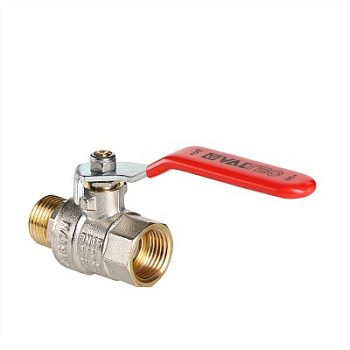 Кран 20 никел. вн/нр рычаг, вода Valtec (VT.215.N.05)