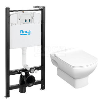 ПЭК  ROCA DAMA SENSO 893104680 (инсталл. + унитаз подвесной + сид. Slim,SoftClose + без клавиши)