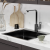 Смеситель для кухни 35k MIXLINE ML34-032 "Solo Black" высокий излив, боковая ручка ЧЕРНЫЙ