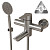 Смеситель для ванны 35k MIXLINE MLSS32-01 "Stainless" нерж.