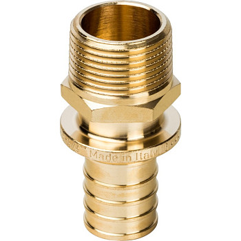 Переходник 25хR 3/4" с НР для труб из шитого полиэтилена аксиальный STOUT SFA-0001-002534