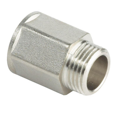 Удлинитель 15х10 (1/2"х10) вн/нр латун. никель. Valtec (VTr.197.N.0410)