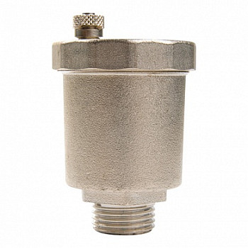 Воздухоотводчик 15 (1/2"НР) автомат. прямой никелир.,STI   (20шт/кор)