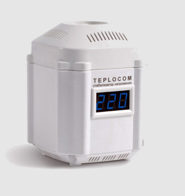 Стабилизатор сетевого напряжения мощность нагрузки 220 Вт, 145-260 В, настенный TEPLOCOM ST-222/500