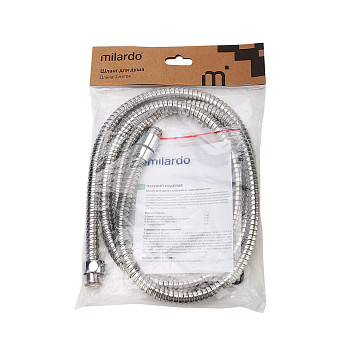 Шланг для душа, EPDM, нерж.сталь, 2,0 м, 220, Milardo, 220S200M19