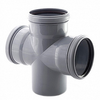 Крестовина 50 90° одноплоскостная ПП, внутр. канализация Политэк