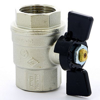 Кран 15 (1/2') лат. ник. вн/вн бабочка OREGON серия 302 Bugatti 03020062