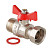 Кран 25 никел. нр с накидной гайкой бабочка, вода Valtec (VT.260.N.0606)