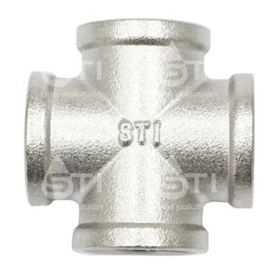 Крестовина 20 (3/4") ВН латун. никель. STI