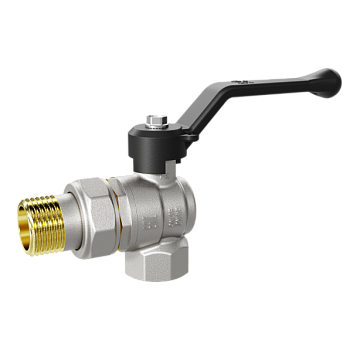 Кран 15 никел. американка рычаг, угловой, вода LD Pride (уп.14шт)