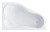 Ванна Santek Ибица XL 160х100 R асимметричная белая 1WH112037