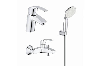 Набор для ванной GROHE Eurosmart New: смесители для ванны и раковины, душевой набор 123582