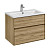 АКВАТОН Тумба-умывальник "Либерти 75" 2 ящика Дуб Эльвезия 1A279501LYC70