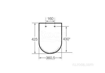 Крышка для чаши Roca Dama Senso Compacto 801511004 петли хром
