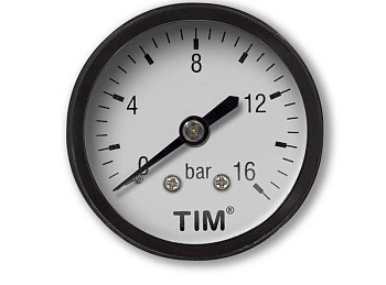 Манометр 1/4"Н аксиальный 10 бар TIM Y50T-10