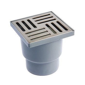 ТА5212 Трап вертик. нерегулир. Д50 решетка нерж.сталь 150х150 АниПласт