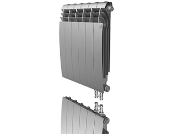 Радиатор биметаллический Royal Thermo BiLiner Silver Satin (нижнее подключение) 500/80 12 секции