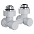 Узел нижнего подключения Royal Thermo Design угловой 1/2"х3/4" EK (белый)