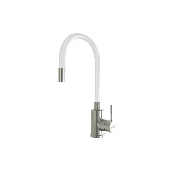 Смеситель для кухни 35k MIXLINE MLSS-0325 БЕЛЫЙ гибкий силиконовый излив