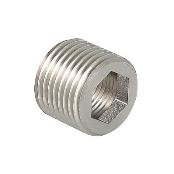 Футорка 15х10 (1/2"х3/8") нр/вн под шестигранник латун. никель. Valtec (VTr.660.N.0403)