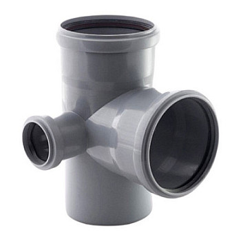 Крестовина 110х50х110 90° двухплоскостная (угловая) правая ПП, внутр. канализация Политэк