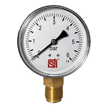 Манометр радиальный  ∅80 6 bar (G½") STI