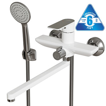 Смеситель для ванны и раковины 35k MIXLINE ML33-02 "City White"