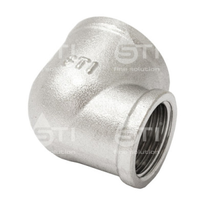 Угольник 20х15 (3/4"х1/2") ВР-ВР латун. никель. STI