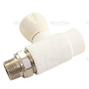 ПП Кран 25х3/4" для радиатора прямой (40/5) (MeerPlast)