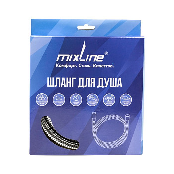 Шланг душевой 200см имп/кон,EPDM,нейлон/нерж.сталь MIXLINE  (коробка)