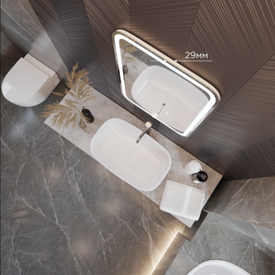 Зеркало MIXLINE "Мальта-2" 550*800 сенсорный выключатель, светодиодная подсветка + подогрев