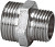 Ниппель 10х8 (3/8"х1/4") нр/нр переходной латун. никель. Valtec (VTr.580.N.0302)