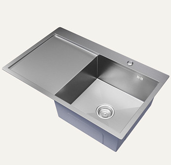 Мойка настол.монтаж 78х50 (3,0) прав. вып 3 1/2  MIXLINE PRO 20см с сифоном (сатин)