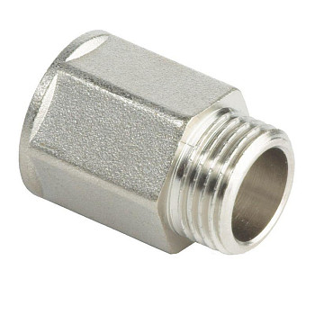 Удлинитель 15х10 (1/2"х10) вн/нр латун. никель. Valtec (VTr.197.N.0410)