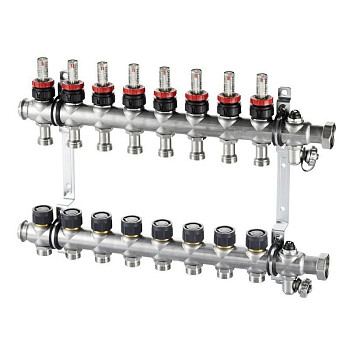 Коллекторная группа 12 вых. в сборе с расходомерами Multidis SF Oventrop 1404362