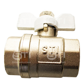 Кран 20 никел. вн/вн бабочка, вода STI