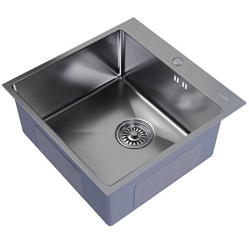 Мойка настол.монтаж 50х50 (3,0) вып 3 1/2  MIXLINE PRO 20см с сифоном (сатин)