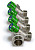 Коллектор  3/4"*1/2 (4 выхода) с вентилями 135° никелированный под «ЕВРОКОНУС». MR135N-3/4-4