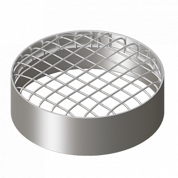 Наконечник-решетка на трубу D80  дымоход, алюминий
