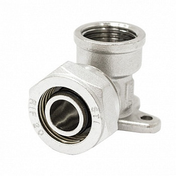 МП Угольник 16х1/2" ВР обжим. с креплением (STI)