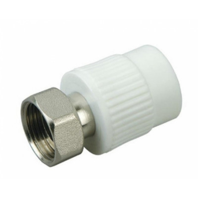 ПП Муфта 20*3/4" с накидной гайкой(мет.штуцер) Tebo 