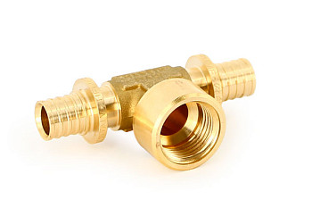 Тройник 25х3/4"х25 ВН лат. аксиальный Uni-Fitt 747G8380 (уп.5)